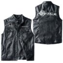 Custom Name Honda Civic Type R Leather Vest - Personalized Logo Car Motorcycle Model