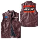 Custom Name Polaris-rzr Leather Vest - Personalized Logo Car Motorcycle Model