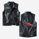 Custom Name Mccormick Leather Vest - Personalized Logo Car Motorcycle Model