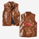 Custom Name Mccormick Leather Vest - Personalized Logo Car Motorcycle Model