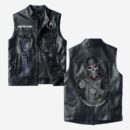 Custom Name Acura Leather Vest - Personalized Logo Car Motorcycle Model
