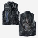 Custom Name Hyundai Leather Vest - Personalized Logo Car Motorcycle Model