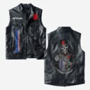 Custom Name Suzuki Leather Vest - Personalized Logo Car Motorcycle Model