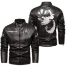 Custom Name Acura Skull Leather Jacket - Personalized Logo Car Motorcycle Model