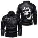 Custom Name Acura Skull Leather Jacket - Personalized Logo Car Motorcycle Model