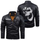 Custom Name Acura Skull Leather Jacket - Personalized Logo Car Motorcycle Model