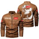 Custom Name Aprilia Skull Leather Jacket - Personalized Logo Car Motorcycle Model