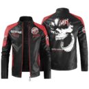 Custom Name Mg Cars Contrast Leather Jacket - Personalized Logo Car Motorcycle Model