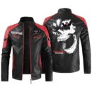 Custom Name Western Star Contrast Leather Jacket - Personalized Logo Car Motorcycle Model