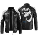 Custom Name Mazda Mx5 Contrast Leather Jacket - Personalized Logo Car Motorcycle Model