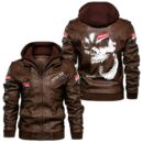 Custom Name Ducati Corse Skull Leather Jacket - Personalized Logo Car Motorcycle Model