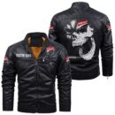 Custom Name Ducati Corse Skull Leather Jacket - Personalized Logo Car Motorcycle Model