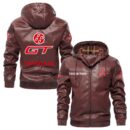 Custom Name Toyota 86 PU Leather Hooded Jacket - Personalized Logo Car Motorcycle Model