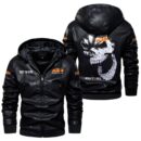 Custom Name Ktm Skull Leather Jacket - Personalized Logo Car Motorcycle Model