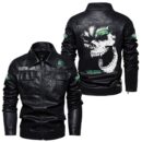 Custom Name Land Rover Skull Leather Jacket - Personalized Logo Car Motorcycle Model