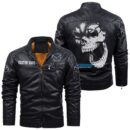 Custom Name Mazda Skull Leather Jacket - Personalized Logo Car Motorcycle Model