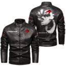 Custom Name Mclaren Skull Leather Jacket - Personalized Logo Car Motorcycle Model