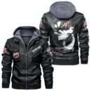 Custom Name Mg Cars Skull Leather Jacket - Personalized Logo Car Motorcycle Model