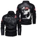 Custom Name Tatra Skull Leather Jacket - Personalized Logo Car Motorcycle Model