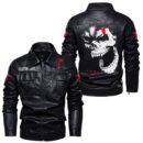 Custom Name Tesla Motors Skull Leather Jacket - Personalized Logo Car Motorcycle Model