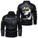 Custom Name Valentino Rossi 46 Skull Leather Jacket - Personalized Logo Car Motorcycle Model
