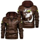 Custom Name Valentino Rossi 46 Skull Leather Jacket - Personalized Logo Car Motorcycle Model