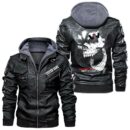 Custom Name Western Star Contrast Leather Jacket - Personalized Logo Car Motorcycle Model