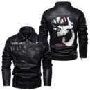 Custom Name Camaro Ss Skull Leather Jacket - Personalized Logo Car Motorcycle Model
