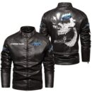 Custom Name Ford F150 Skull Leather Jacket - Personalized Logo Car Motorcycle Model