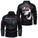 Custom Name Toyota Tacoma Skull Leather Jacket - Personalized Logo Car Motorcycle Model