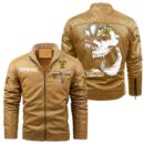 Custom Name Boss Hoss Skull Leather Jacket - Personalized Logo Car Motorcycle Model