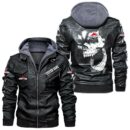 Custom Name Briggs Stratton Skull Leather Jacket - Personalized Logo Car Motorcycle Model