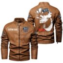 Custom Name Bsa Skull Leather Jacket - Personalized Logo Car Motorcycle Model