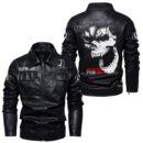 Custom Name Honda Civic Type R Skull Leather Jacket - Personalized Logo Car Motorcycle Model