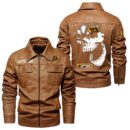 Custom Name Jcb Skull Leather Jacket - Personalized Logo Car Motorcycle Model