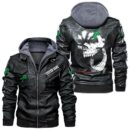 Custom Name Kverneland Skull Skull Leather Jacket - Personalized Logo Car Motorcycle Model
