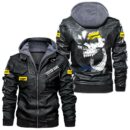 Custom Name Liebherr Skull Skull Leather Jacket - Personalized Logo Car Motorcycle Model