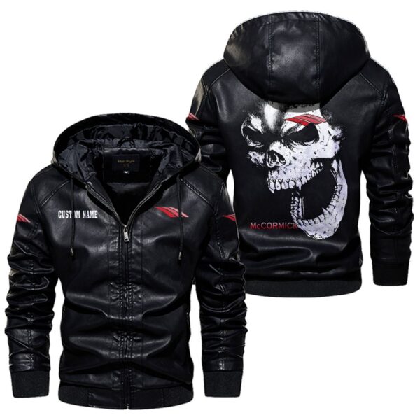 Custom Name Mccormick Skull Skull Leather Jacket - Personalized Logo Car Motorcycle Model - Image 5