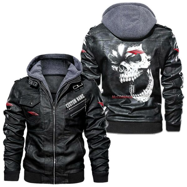 Custom Name Mccormick Skull Skull Leather Jacket - Personalized Logo Car Motorcycle Model