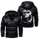 Custom Name Opel Astra Skull Leather Jacket - Personalized Logo Car Motorcycle Model