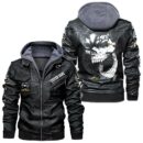 Custom Name Opel Astra Skull Leather Jacket - Personalized Logo Car Motorcycle Model