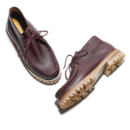 Mia Burgundy Wallabee Boots - Handcrafted Leather 90s Style Sun17