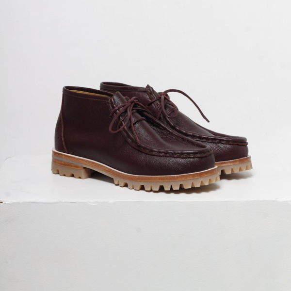Mia Burgundy Wallabee Boots - Handcrafted Leather 90s Style Sun17